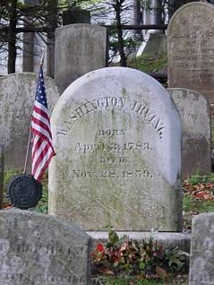 Washington Irving's grave, in Sleepy Hollow Cemetery.
