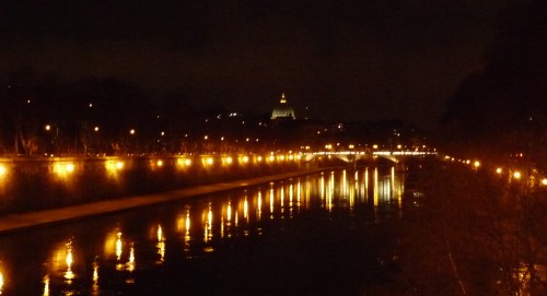 St. Peter's Basilica, night.